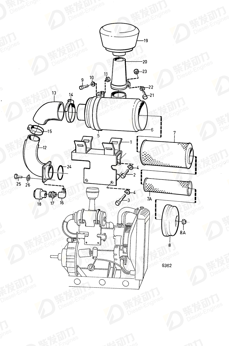 VOLVO Pre-cleaner 795619 Drawing